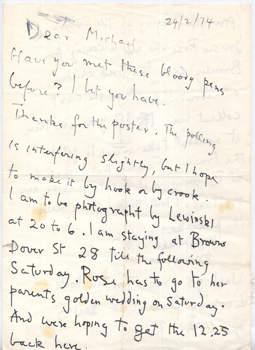 Roger Hilton (2). Michael Canney's introduction to the first edition of  artist Roger Hilton's Night Letters.
